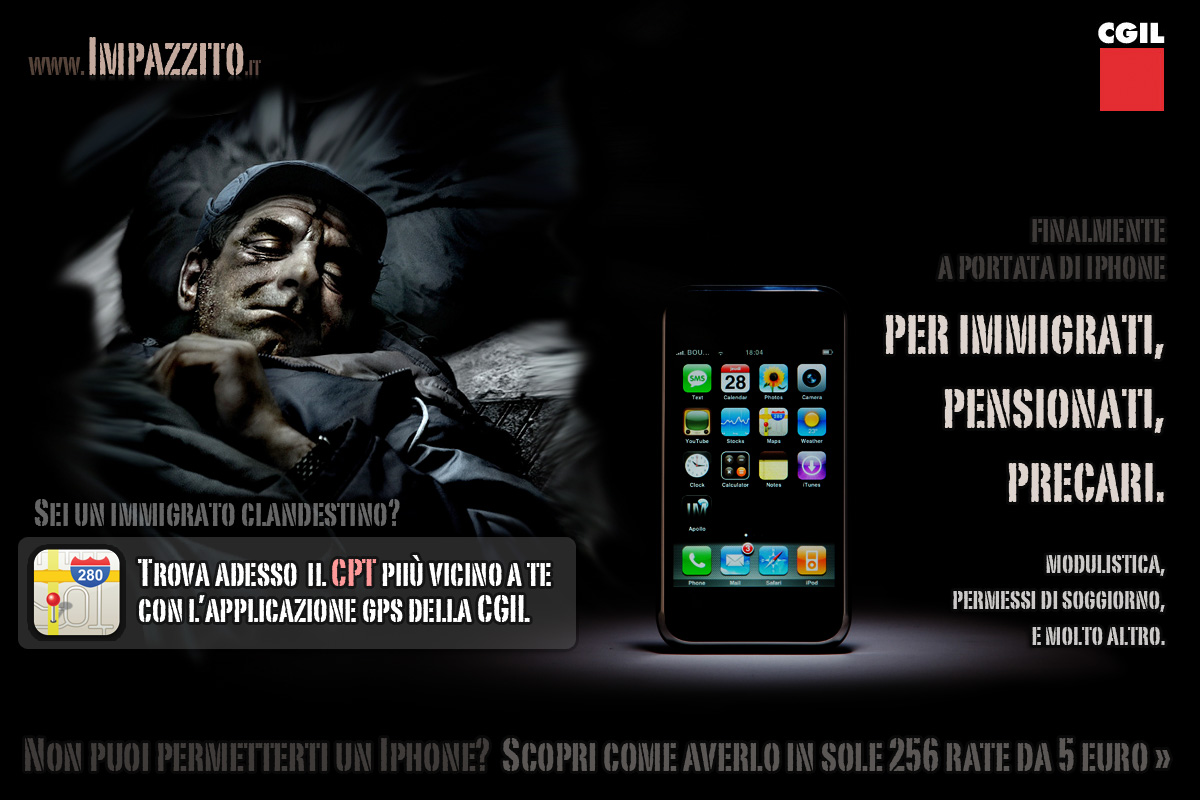 CGIL su iphone. Servizi per immigrati, pensionati, precari.